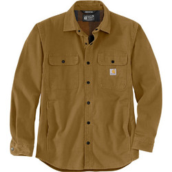 Carhartt Ανδρικό Πουκάμισο Βαμβακερό Μακρυμάνικο Κανονική Γραμμή Καφέ 105419-B33