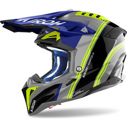 Airoh Aviator 3 Hima Blue Grey Black Κράνος Μηχανής Motocross 1290gr