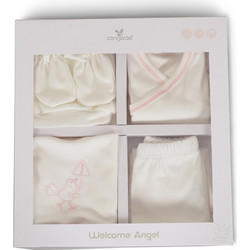 Cangaroo Σετ Ρούχων για Νεογέννητο Κορίτσι Welcome My Little Angel Ροζ 5τμχ