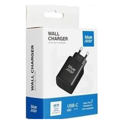 Blue Star AVS3A Φορτιστής χωρίς Καλώδιο με Θύρα USB-C 60W Quick Charge 4.0 & Power Delivery