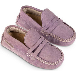 Babywalker Βαπτιστικά Loafers για Αγόρι Δερμάτινα Ανατομικά Μωβ BW4277