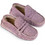 Babywalker Βαπτιστικά Loafers για Αγόρι Δερμάτινα Ανατομικά Μωβ BW4277