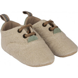 Babywalker Βαπτιστικά Sneakers Αγκαλιάς για Αγόρι Υφασμάτινα Μπεζ MI1064