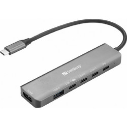 Sandberg USB-C Docking Station με DisplayPort / HDMI PD 136-77