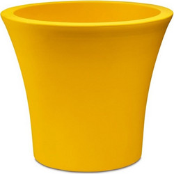Plastona City 40 Γλάστρα Στρογγυλή Πλαστική Κίτρινη 40x38cm 10.11.0153