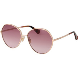 Max Mara MM0096 28Z Γυναικεία Γυαλιά Ηλίου Οβάλ Μεταλλικά Χρυσά με Ροζ Φακό