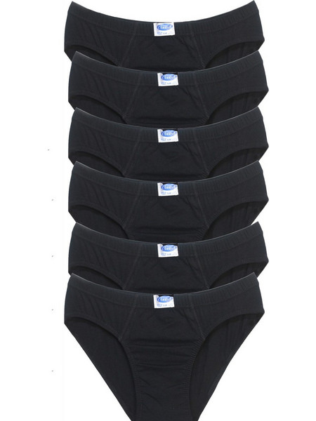 Onurel Ανδρικά Σλιπ Βαμβακερά Μαύρα 6Pack PRO-303