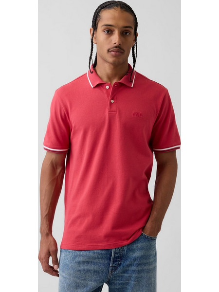 Gap Ανδρική Μπλούζα Polo Κοντομάνικη Κόκκινη 586306047