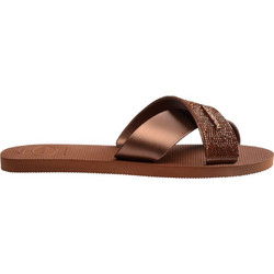 Havaianas Γυναικείες Παντόφλες Καλοκαιρινές Ανατομικές Αντιολισθητικές Καφέ 4150265-1976