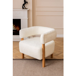 Stewe Home Πολυθρόνα Μπεζ STE-026777-V58475