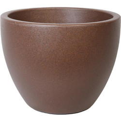 Plastona Bowl Leather Γλάστρα Στρογγυλή Καφέ 100x75cm 030.BOWL100BR