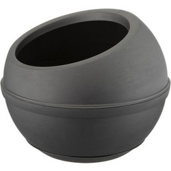 Bama Sfera Γλάστρα Στρογγυλή Πλαστική Ανθρακί 40x32cm 30530