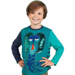 Dpam Παιδικό T-Shirt Μακρυμάνικο Πετρόλ Βεραμάν MOTUTEE1BLUE