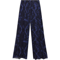 Ted Baker Ψηλόμεση Υφασμάτινη Γυναικεία Παντελόνα Loose Εφαρμογή Navy Μπλε 284972