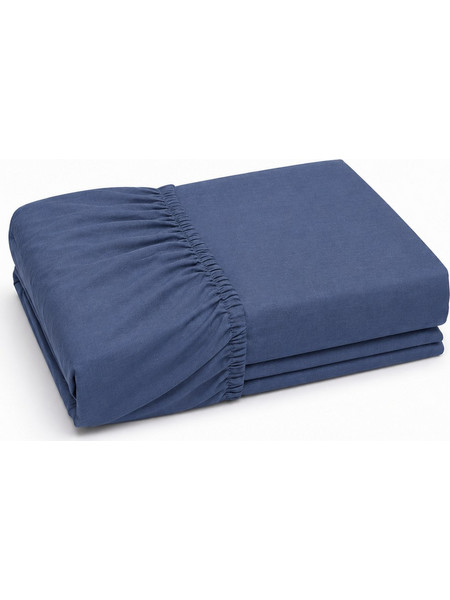 Comfort Σεντόνι Υπέρδιπλο Βαμβακερό με Λάστιχο 160x200+30 Μπλε 93-25021