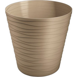 Don-Plast Tedi Γλάστρα Στρογγυλή Πλαστική Εκρού 25x25cm DT25-55