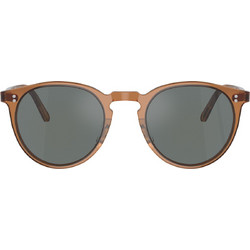 Oliver OV5183S 1783W5 Ανδρικά Γυαλιά Ηλίου Στρογγυλά Κοκάλινα Καφέ με Μαύρο Φακό