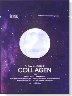 Tenzero Glow Collagen Sheet Μάσκα Προσώπου για Ενυδάτωση με Κολλαγόνο 1τμχ