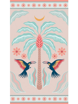 Palamaiki EM40 Πετσέτα Θαλάσσης Microfiber Ροζ 90x160cm 9-108032-040