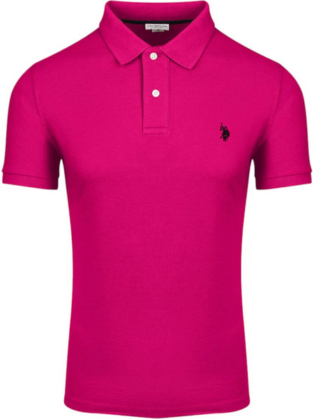 U.S. Polo Assn. Ανδρική Μπλούζα Polo Κοντομάνικη Φούξια US43197036-157