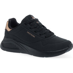 Skechers Uno Lite Shimmer Along Γυναικεία Sneakers Μαύρα 177291-BBK