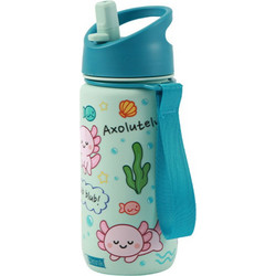 iDrink Axolutely Παιδικό Παγούρι Θερμός Ανοξείδωτο με Καλαμάκι Τιρκουάζ 420ml