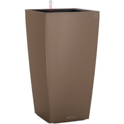 Lechuza Cubico Color 22 Αυτοποτιζόμενη Γλάστρα Εσωτερικού Χώρου Τετράγωνη Πλαστική Καφέ 22x22x41cm 13161