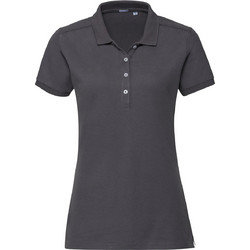 Russell Athletic Γυναικεία Μπλούζα Polo Κοντομάνικη Ανθρακί 0R566F0-012