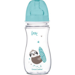 Canpol Babies Easy Star Exotic Πλαστικό Μπιμπερό με Θηλή Σιλικόνης κατά των Κολικών 12m+ Light Blue 300ml