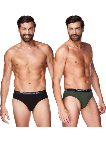 Apple Boxer Ανδρικά Σλιπ Βαμβακερά 2Pack 0212969-BK