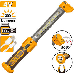 Ingco HWLI043006 Φακός Μπαταρίας Αδιάβροχος 300lm