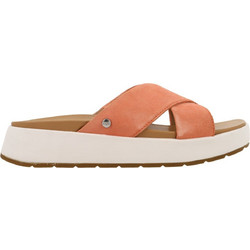 UGG Emily Δερμάτινες Γυναικείες Παντόφλες Καλοκαιρινές Flatforms Πορτοκαλί 1119745-SPNS