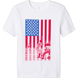 Gap Παιδικό T-Shirt Κοντομάνικο Λευκό Κόκκινο Μπλε 404990001