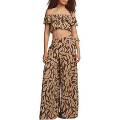 Lynne Γυναικείο Καλοκαιρινό Crop Top Σοκολατί 053-510028-17