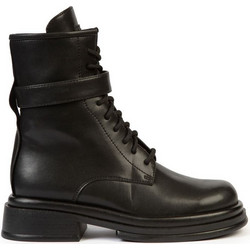 Versace 19V69 Γυναικεία Αρβυλάκια Δερμάτινα Μαύρα με Χοντρό Χαμηλό Τακούνι AM5C538-7