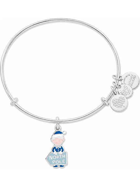 Alex and Ani Γυναικείο Βραχιόλι Βέργα Ασημί A17EBHOL02SS