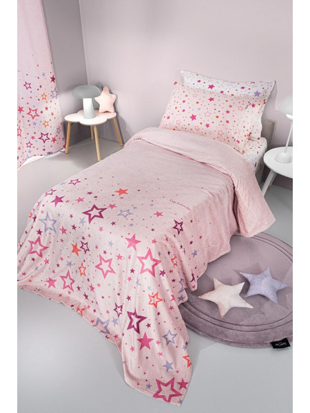 Guy Laroche Starland Παιδική Κουβέρτα Fleece Αστεράκια 160x220 Ροζ