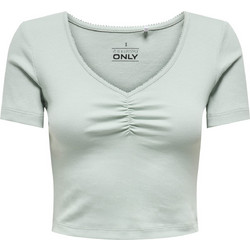 Only Γυναικείο Καλοκαιρινό Crop Top Βαμβακερό Πράσινο Mint 15365759