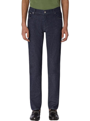Trussardi 370 Ανδρικό Τζιν Παντελόνι Slim Εφαρμογή Navy Μπλε 52J000001T005866A001