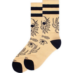 American Socks Ανδρικές Κάλτσες Ψηλές με Σχέδια Μπεζ AS380