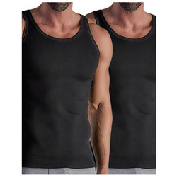 FMS Αμάνικα Ανδρικά Φανελάκια Βαμβακερά Σετ 2Pack Μαύρα 1311013-022