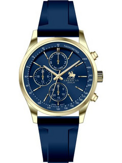 American Polo Pulse Ανδρικό Ρολόι με Μπλε Καουτσούκ Λουράκι APGPBL113G