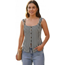 Benissimo Γυναικείο Καλοκαιρινό Top Λευκό Μαύρο 262031506