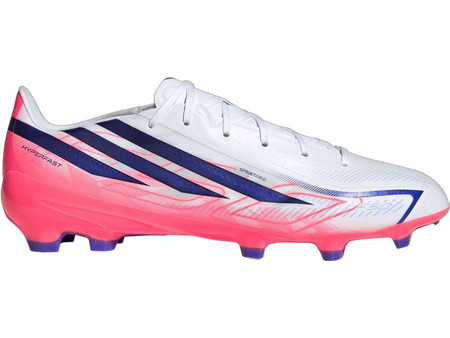 Adidas F50 Hyperfast League FG KJ3412 Ποδοσφαιρικά Παπούτσια με Τάπες Λευκά Ροζ