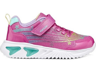 Geox Παιδικά Sneakers με Φωτάκια Φούξια Βεραμάν J56E9B0ASKNC8238