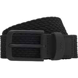 Hugo Boss Vern-WnE-GoSz35 Ανδρική Ζώνη Υφασμάτινη Πλεκτή Μαύρη