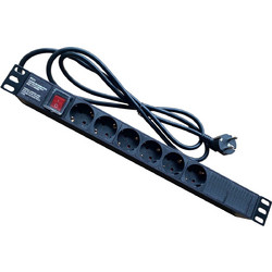 PowerOn PDU-6 Πολύπριζο για Καμπίνες Rack 1U 19"
