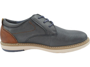 Greenstep Ανδρικά Σκαρπίνια Derby Δερμάτινα Γκρι RS19372-3