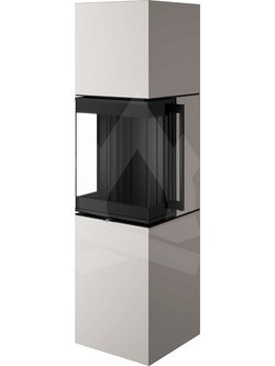 Spartherm Trico S Pearl Black Eboris 1300 Ατσάλινη Ξυλόσομπα Αερόθερμη 7.8kW