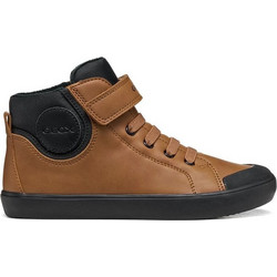 Geox Gisli Παιδικά Sneakers Μποτάκια Καφέ Μαύρα J465CC0MEFUC1192
